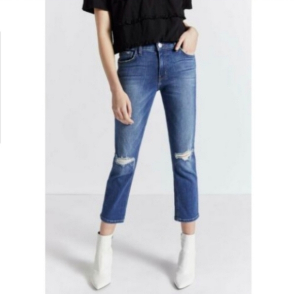 Current/Elliot High rise Straight crop jeans New - Picture 2 of 8